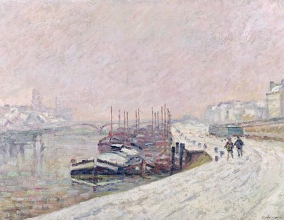 Schnee in Rouen von Jean Baptiste Armand Guillaumin